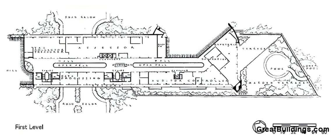 Marin Civic Center / Frank Lloyd Wright | Classics on Architecture Lab